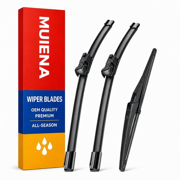 MUIENA Windshield Wipers Replacement for 2017-2025 Mazda CX-5,2016-2023 Mazda CX-9,OEM Quality Premium All-Season Front Rear Wiper Blades-24" 18" 14"(Pack of 3)