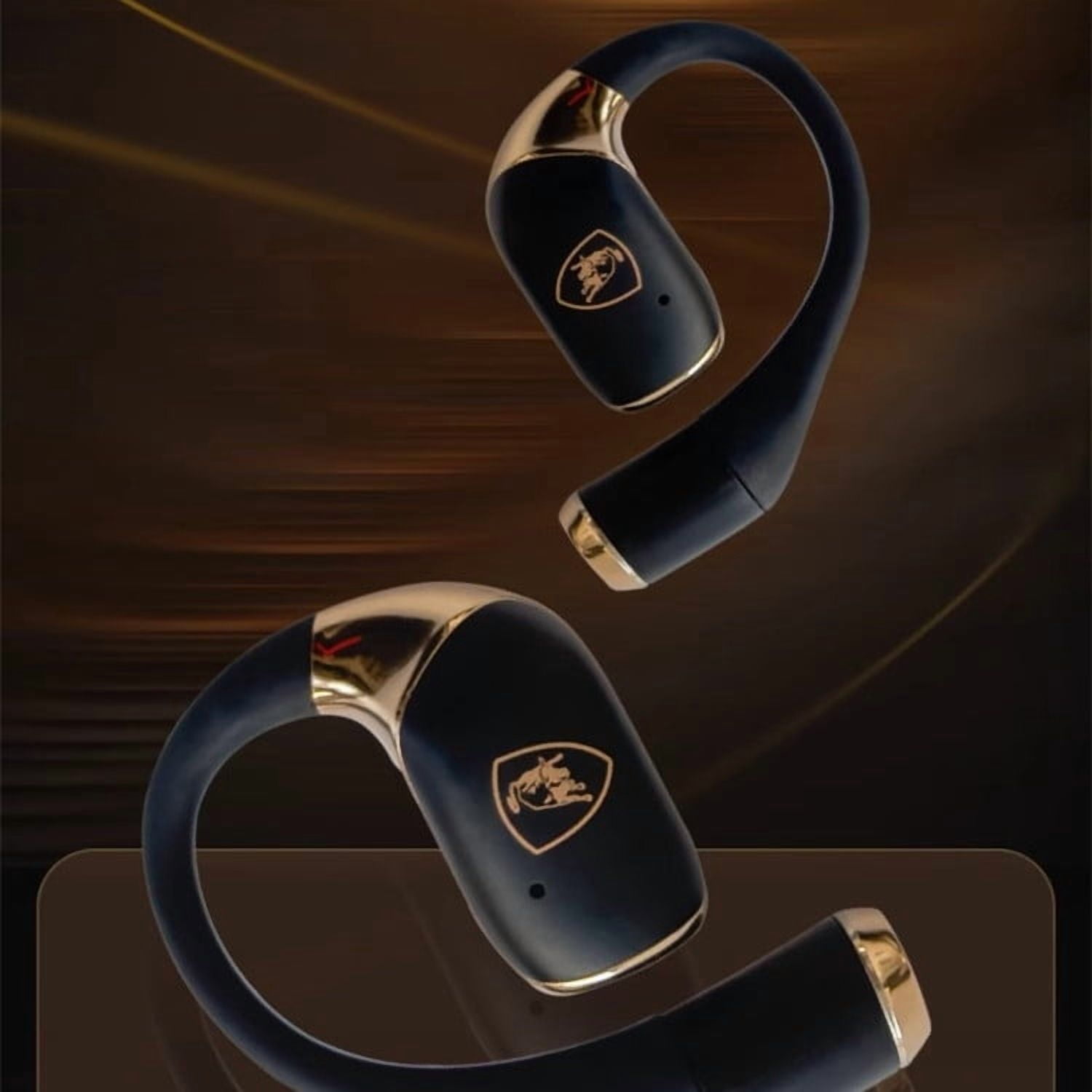 E EYAFA Lamborghini OWS Bluetooth Earbuds with Dual Microphone Intelligent Noise Reduction HiFi Sound Bluetooth Headsets-Orange