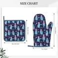 thumbnail image 3 of Honeii Silhouette Cats patten Oven Mitts and Pot Holders Sets, Baker Oven Mitts, Mittens for Kitchen Decor, Baking Lover over Gloves Gifts, 3 of 7