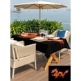 thumbnail image 5 of Outdoor Tablecloth with Umbrella Hole for Patio/Picnic/Party/Camping, Dragon Flames Waterproof Table Cloth Rectangle Table Cover Washable, Orange Dragons Abstract Modern Art (52"x 70"), 5 of 8