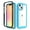 Lightblue, variant on iPhone 13 Mini Case, TECHCIRCLE 2 in 1 Slim Hybrid Shockproof Rubber Flexible Bumper Transparent Matte Anti-Slip Cover Protective Case for iPhone 13 Mini 2021, Black