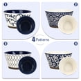thumbnail image 6 of E-Greetshopping Japanese Ceramic Cereal Bowls Set of 4, 5 inch Vintage Blue Soup and Dessert Bowls, 6 of 14