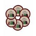 thumbnail image 7 of 13 Inch Round Placemats Set of 6, Christmas Tree Non Slip Heat Insulation PP Table Mats, Green Xmas Tree Red Black Plaid Rustic Washable Place Mats for Kitchen Dining Party Table Decor, 7 of 7