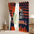 thumbnail image 3 of Erosebridal Helmet City Silhouette Curtains for Living Room,Chicago Blackout Curtains Set of 2(38x45),American Football Curtains and Drapes(38x45),Breathable Room Decorative, 3 of 6