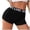 Black, variant on Womens Breathable Mid Waist Letter Printed Briefs, Size XL