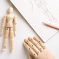thumbnail image 3 of Wooden Mannequin, Body Proportion Design 14 Rotatable Joint Drawing Mannequin Environmental  For Sketching For Painting For Artist, 3 of 8