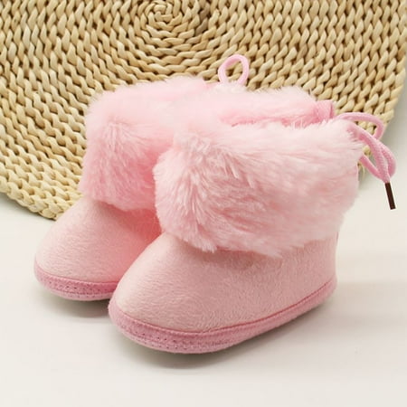 

Fashion Newborn Baby Kids Winter First Walkers Shoes Booties Soft Soled Keep Warm Infant Toddler Girls Boys Crib Shoes