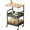 Maple, variant on 2-Tier Rolling Utility Cart with Top Board Multifunctional Utility Cart for Kitchen, Bathroom, Living Room, Bar, Office Rustic Brown