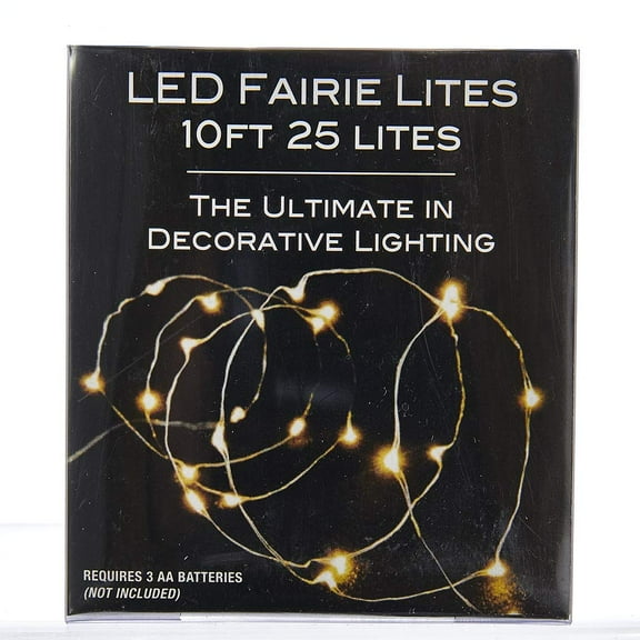 Kurt Adler Battery Operated Ultra Thin Warm Fairie String Lights, White