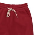 thumbnail image 4 of WTOBBY Men's Multi-Pocket Fleece-Lined Cargo Pants Relaxed Fit for Casual Outdoor Activities Warm Comfortable Workout Joggers Men's Trousers,Red M, 4 of 7