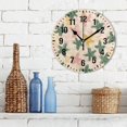 thumbnail image 3 of Yayeee 10" Wall Clock Battery Operated Quartz Round Silent Non-Ticking Home Decor, Pastel Pink Stars, 3 of 6