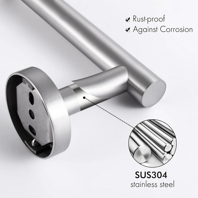 Double Vertical Roll Toilet Paper Holder SUS304 Stainless Steel Chrome Nail  Free