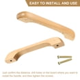 thumbnail image 4 of Uxcell 5 Pack U Shaped Beech Wood 5.04" Hole Spacing Cabinets Drawer Pulls Handles, 4 of 6