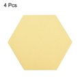 thumbnail image 3 of Fieltro Posavasos, 4uds Hexagonal Absorbente Almohadilla Posavasos para Bebida Copa Olla Cuenco Jarrón, Claro Amarillo, 3 of 5