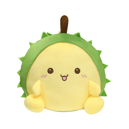Durian Pillow-8 '' Soft Stuffed Fruit Shaped Pillow, Comfortable Plush Back Cushion for Sofa Bed