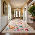 thumbnail image 5 of GUUCHA 2'x6'Area Rugs for Living Room Floral Print Rug Floor Carpet for Bedroom,Cream White, 5 of 7