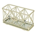 thumbnail image 5 of Home Details 3 Compartment Cosmetic Brush Pencil Holder in Satin Gold, 5 of 5