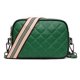 thumbnail image 1 of Bolso bandolera para cámara para mujer, bolso de hombro con correa ancha de cuero auténtico, bolso mensajero de doble capa con entramado rómbico, 1 of 6