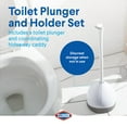 thumbnail image 3 of Clorox Toilet Plunger and Hideaway Caddy Bathroom Combo, White/Grey, 3 of 6