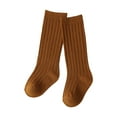 thumbnail image 1 of Pimfylm Girls Ruffle Socks Cute Girls Ruffle Socks Cute Children Socks Comfortable Soft Mid Length Socks Stylish Warm Mid Length Athletic Socks Size for 1-3 Years,Coffee, 1 of 3