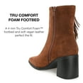 thumbnail image 4 of Journee Collection Womens Noriah Tru Comfort Foam Inside Zip Stacked Heel Booties, 4 of 6