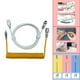 thumbnail image 4 of Cable en , cable de en para juegos de carga rápida, funda doble con enchufe de aviación DIY, para mecánico , Amarillo, 4 of 7