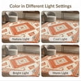 thumbnail image 7 of ODIKA 6'x9' Ultra-Soft Area Rug, Hallway Wide Taupe Boho Southwestern Fret Border Hallways Entry None Washable, Bare feet friendly, Silk-Touch for Guest Room, Bedroom, 7 of 7