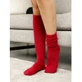thumbnail image 6 of 3 Pairs Slouch Socks for Women, Soft Extra Long Scrunch Knee High Sock, Bulk Pack, White, One Size, 6 of 9