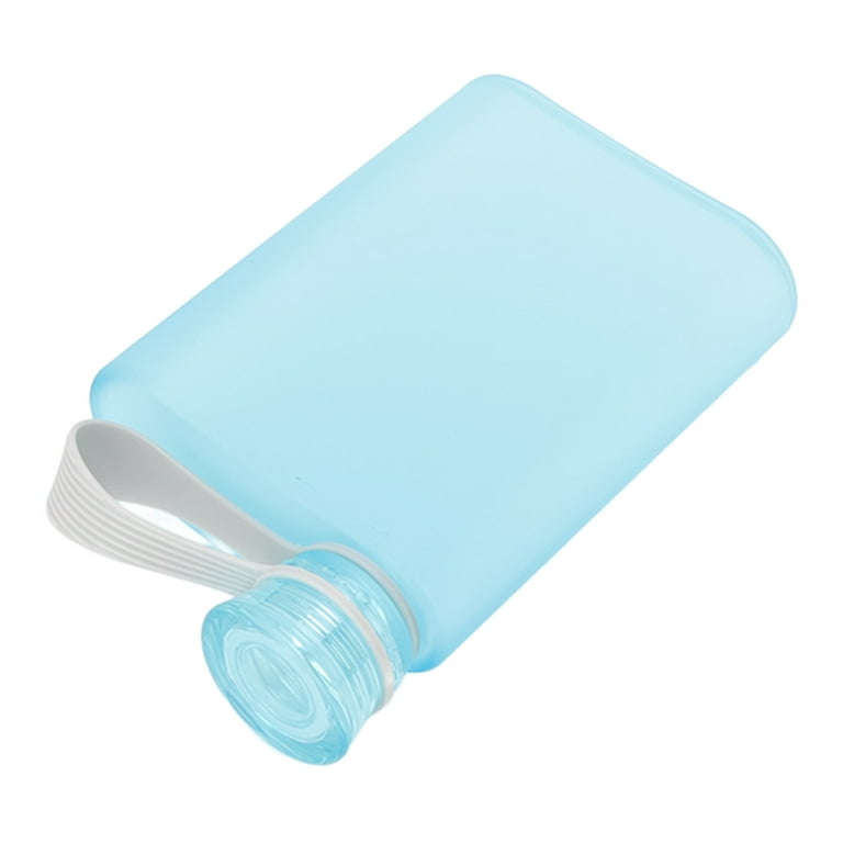  MosBug Clear Reusable Slim Flat Water Bottle 420ML abs Portable  - Fits in Pocket &Random Corner.for School,Sports, Travel, Dining Time :  Sports & Outdoors