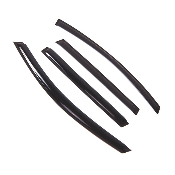 Car Window Rain Guard | Outside Mount Visors Auto Side Window Deflectors | Windows Visor Rain Shields Compatible with 2008-2016 Volvo XC70 | 4 Pcs Set, WD2-756, Dark Smoke