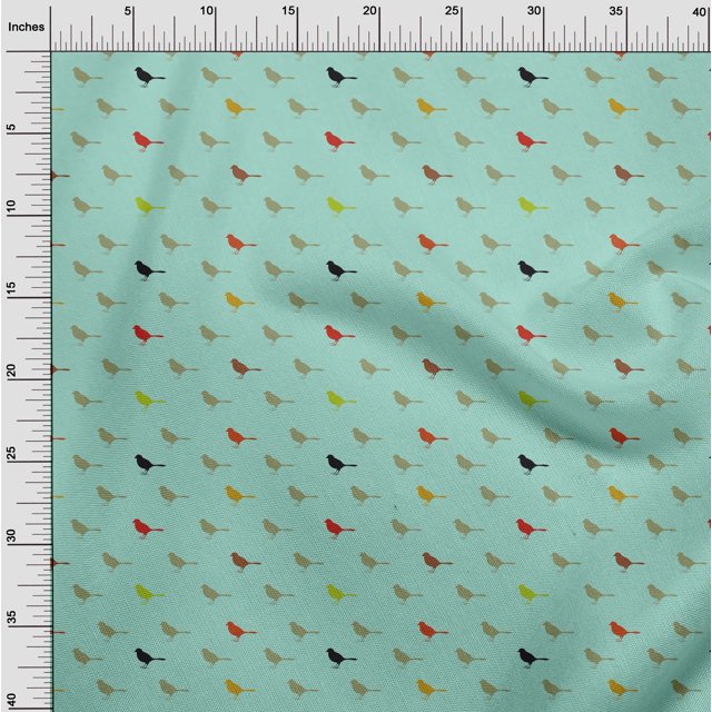 oneOone Viscose Jersey Fabric Artistic Bird Decor Fabric Printed BTY 60 Inch Wide