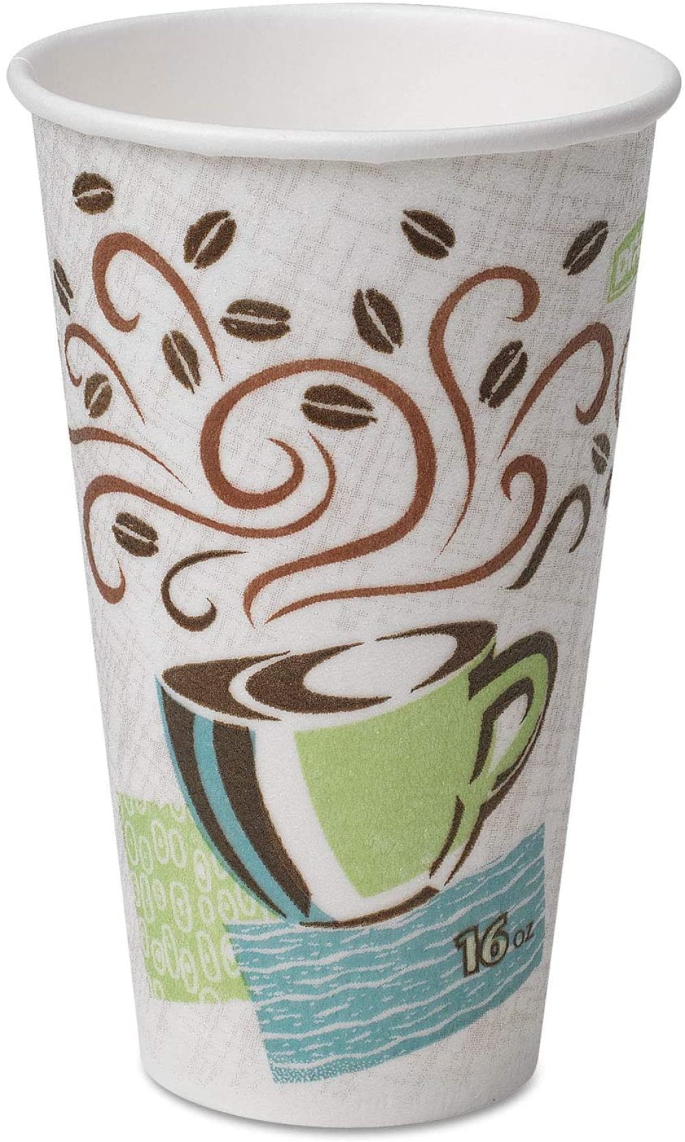 12oz Dixie Hot Cups Coffee Dreams Design 50/Pack Multicolor Paper