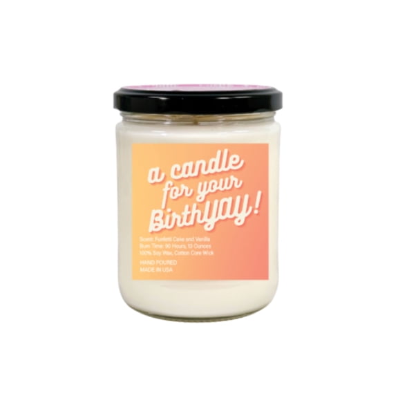 It's Your BirthYAY Soy Wax Candle, Cotton Wick, 13 OZ, Birthday candle