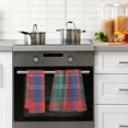 thumbnail image 4 of Yayeee 100% Cotton Hand Towels for Bathroom 16" x 28" Soft Absorbent Kitchen Towel, Red Green Pattern, 4 of 7
