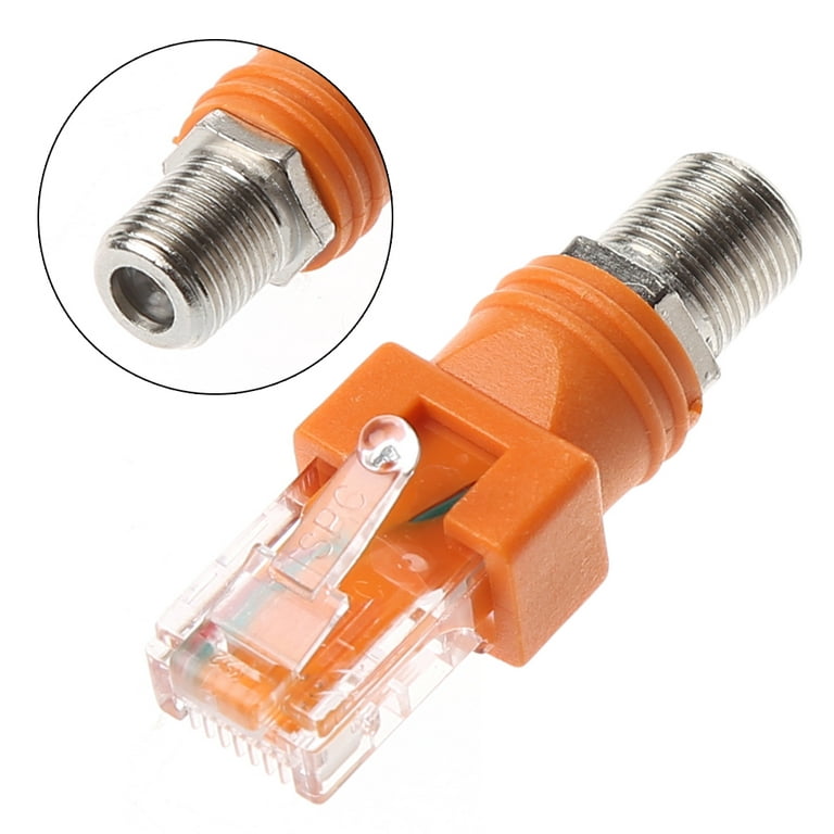 Coaxial to Ethernet Adapter, 4 Pack Coax RF F Female to RJ45 Male Converter  UIInosoo for Line Tester