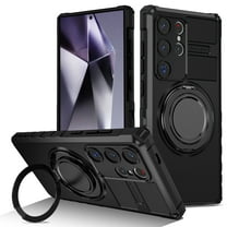 ELEHOLD for Samsung Galaxy S21 Ultra 6.8 Inch Magnetic Case [Compatible with MagSafe] Invisible Stand with Ring Kickstand,Military Grade Shockproof Full Protective Case,Black