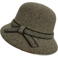 thumbnail image 4 of CoCopeaunts Bucket Hats for Women Versatile Simple Solid Color Fashion Bowknot Belt Ladies Fisherman Hat Winter Wool Keep Warm, 4 of 8