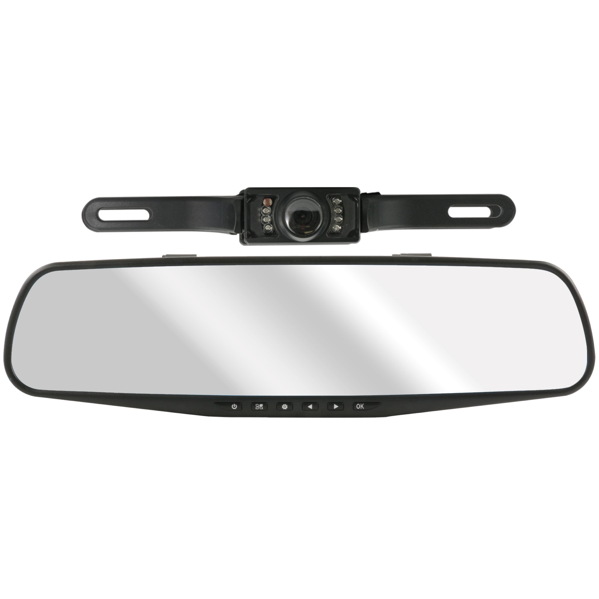 7" Reversing Screen Rear View Mirror & Car Number Plate with Built In Camera 