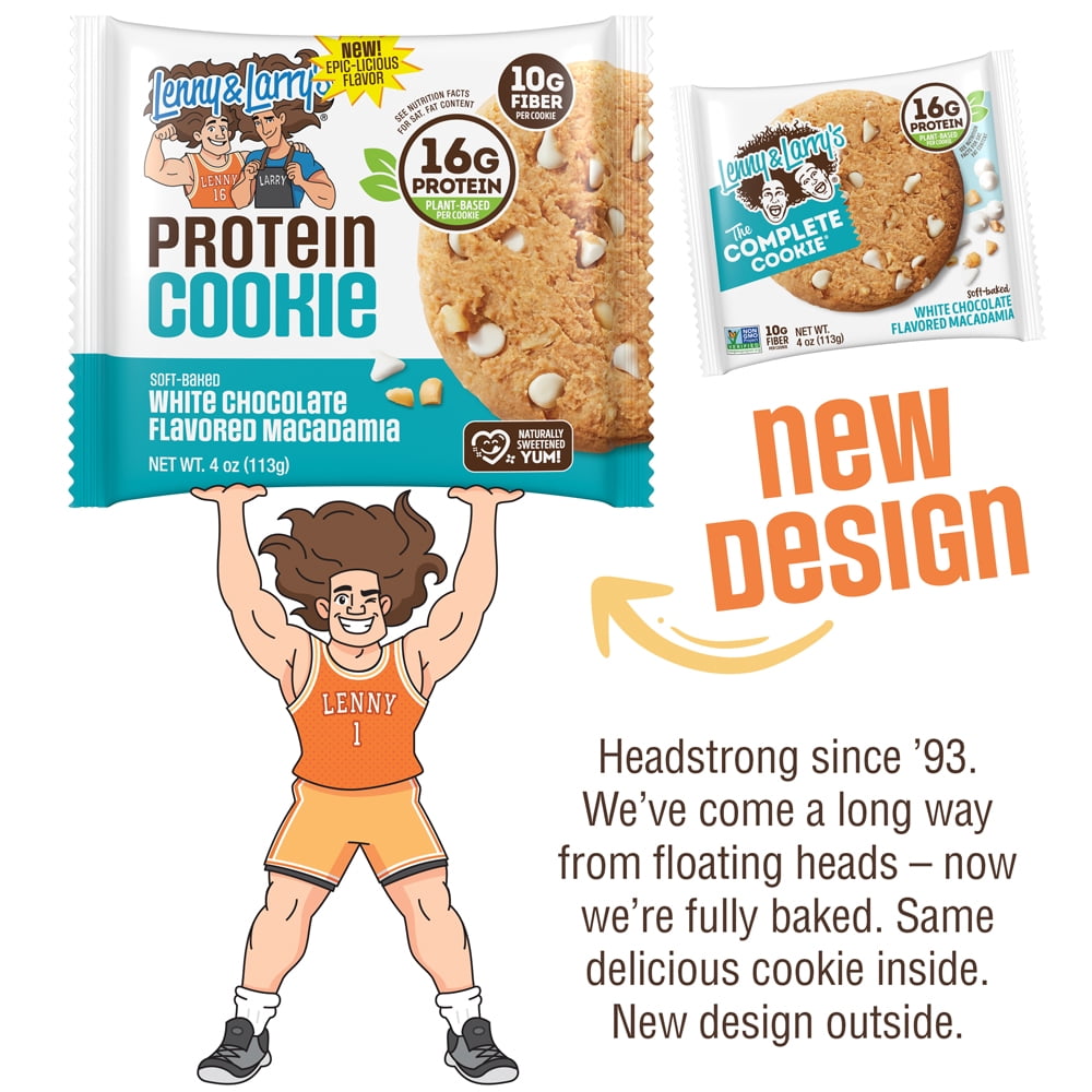 Lenny & Larry's Protein Cookie, White Chocolate Flavored Macadamia, 4 oz, 12 ct