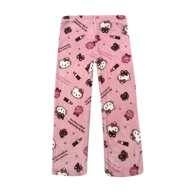 Mejor belleza Pantalones de pijama de forro polar ultrasuave para mujer, para invierno, suave, largo, para mujer, pijama, regalo