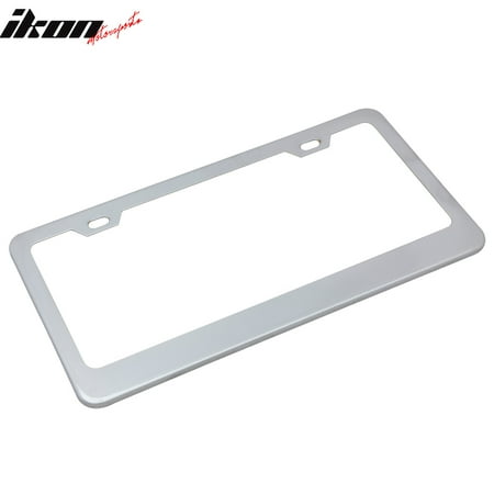 Chrome Metal Finish Stainless Steel License Plate Frame Cover Chrome Metal Finish Stainless Steel License Plate Frame Cover Caps