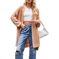 thumbnail image 2 of Women'S Long Cardigan Sweaters Open Front Oversized Duster for Women Pink M, 2 of 10