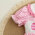 thumbnail image 7 of REDARER Baby Girls Gingham Easter Romper with Egg Embroidery and Flutter Collar,3-6 Months, 7 of 7