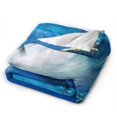 UltraSoft Micro Fleece Blanket,Sea Dolphin Waves Surfing Ocean Fish