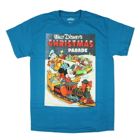 Disney Mens & Big Men's Mickey Christmas Tree Graphic Tee Shirt, Sizes S-3XL