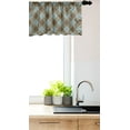thumbnail image 3 of Ambesonne Brown Plaid Valance Pack of 2, Repeated Bicolor Tartan, 54"X18", Pale Slate Blue Dark Tan, 3 of 3