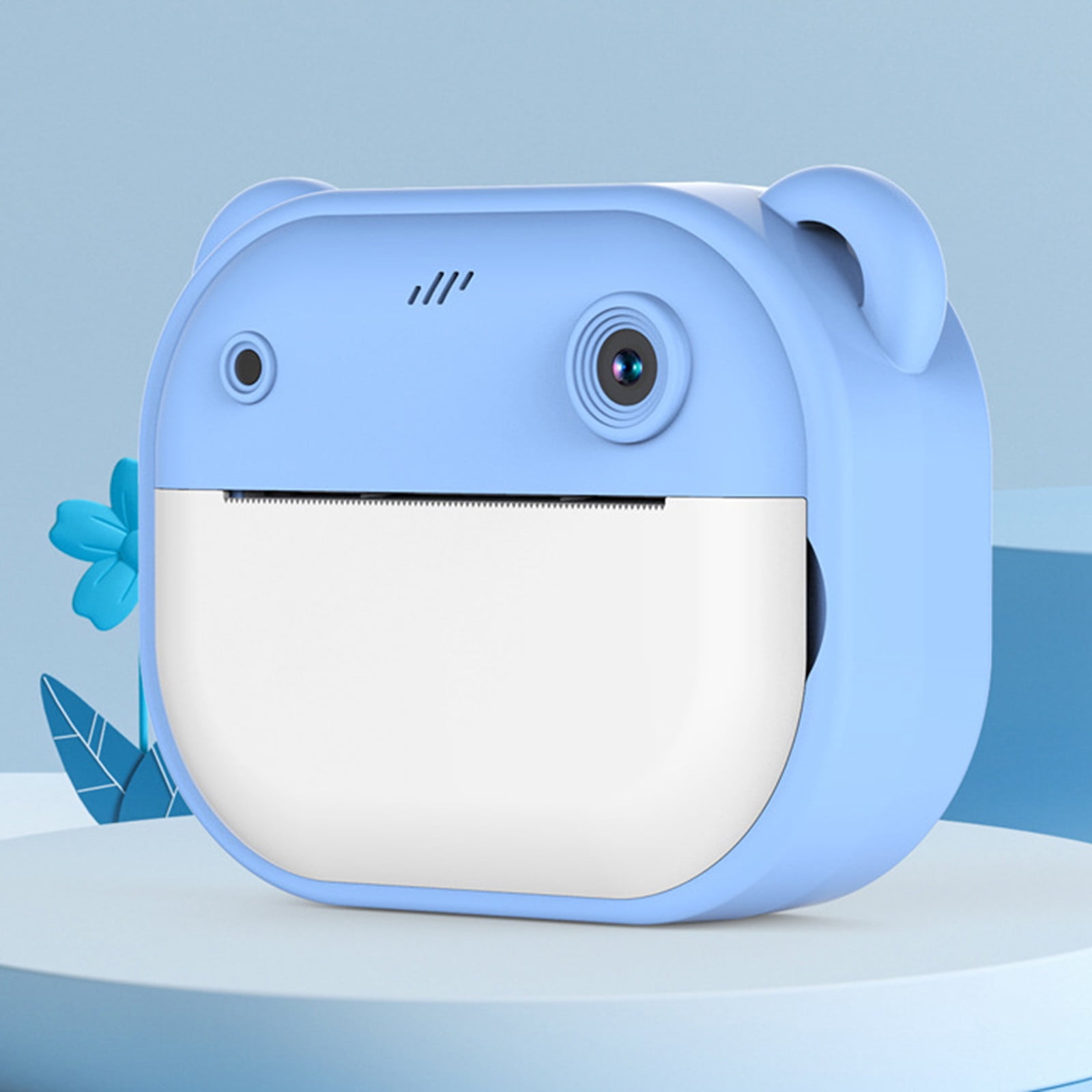 Tarmeek Instant Print Camera for Kids, 1080P HD Digital Camera with Inkless Thermal Printing, 12MP Dual Lens, Portable Photo Printer with 3 Rolls Paper, Blue