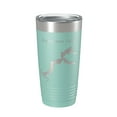 thumbnail image 1 of Applegate Lake Map Tumbler Travel Mug Insulated Laser Engraved Coffee Cup Oregon 20 oz Teal, 1 of 1