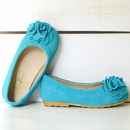 Boutique Rosette - Foxpaws Turquoise Boutique Suede Rosette Kate Shoes Toddler Girls 6-10