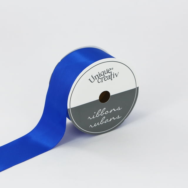UNIQUE CREATIV, Ribbon, Single Face Satin, Royal Blue, 100% polyester, 38mm x 3.65m (1½" x 4 yds)